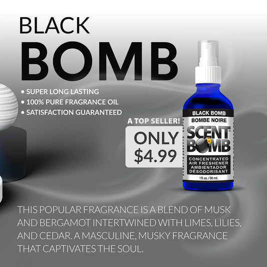 Scent Bomb Air Freshener Black Bomb 1oz Spray