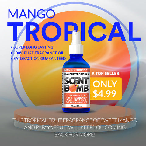 Scent Bomb Air Freshener Mango Tropical 1oz Spray
