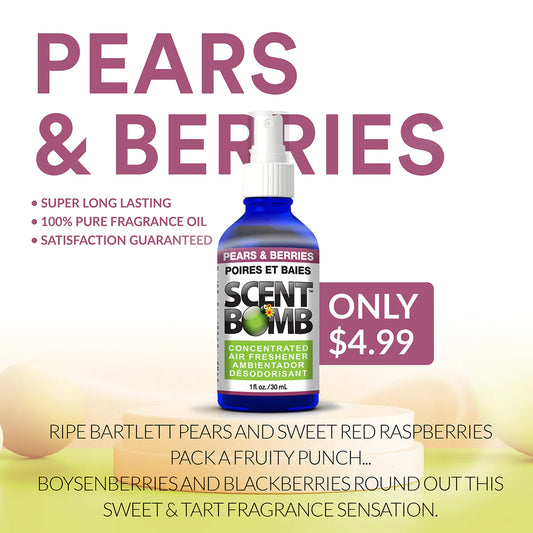 Scent Bomb Air Freshener Pears and Berries 1oz Spray