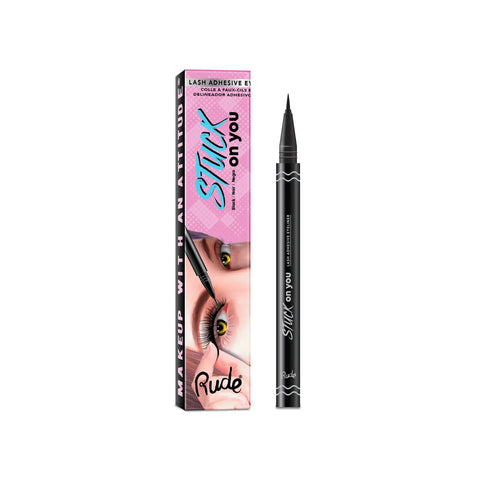 Stuck On You/Glued To You Lash Adhesive Eyeliner - Black by Rude Cosmetics
